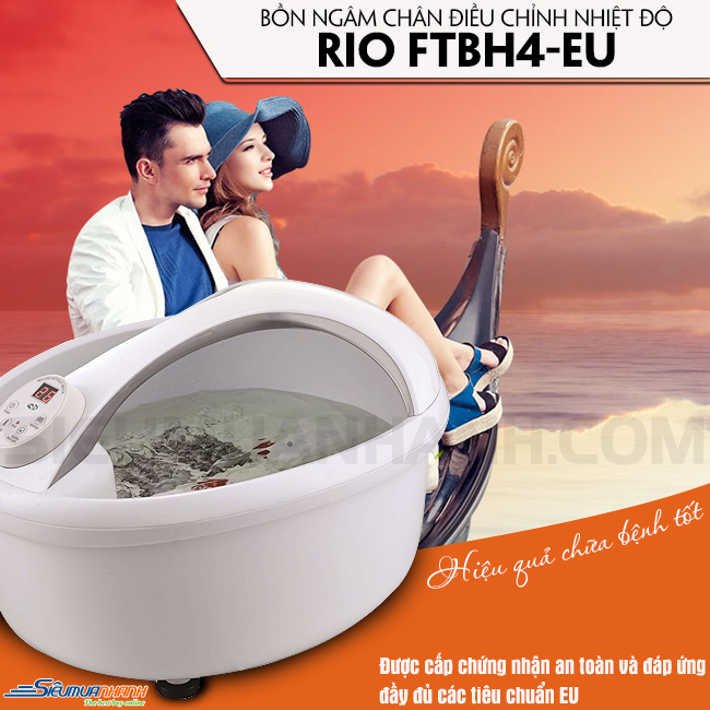 Bồn ngâm chân điều chỉnh nhiệt độ Rio FTBH4-EU